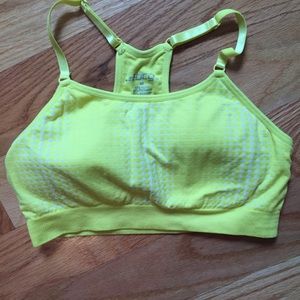 BCG brand padded yellow sports bra